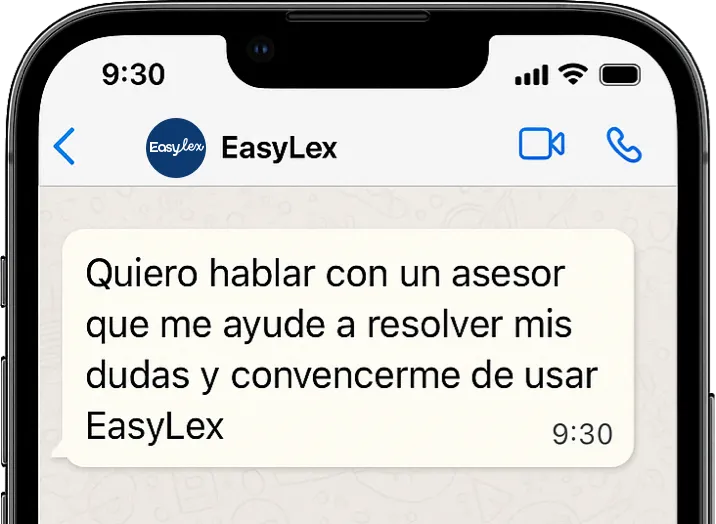 Representación de mensaje de Whatsapp