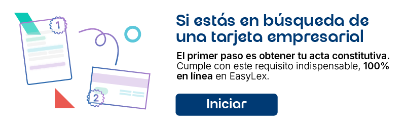 tarjeta empresarial constitucion empresa